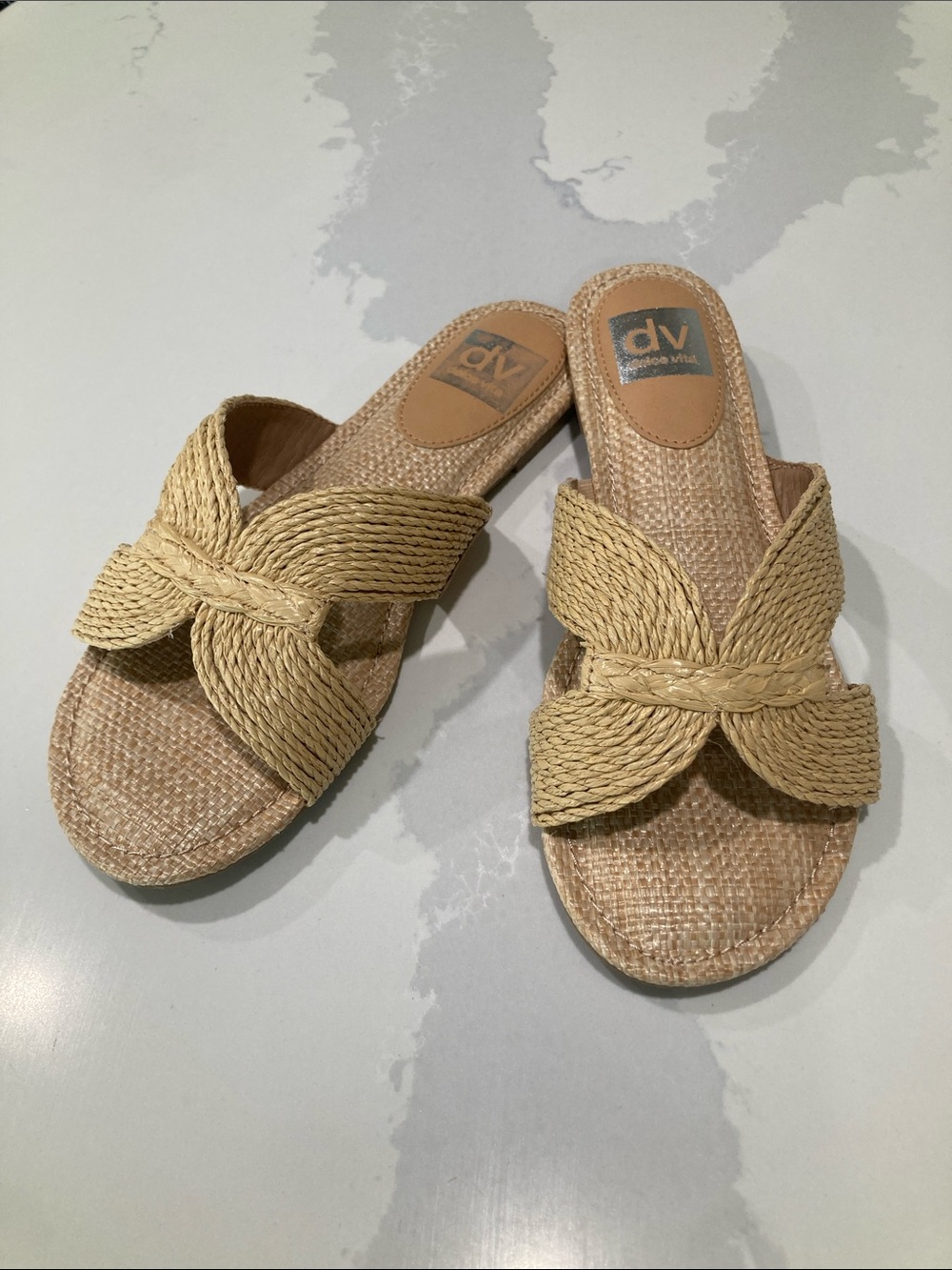 DV by Dolce Vita Natural Braided Knot Slide Sandals